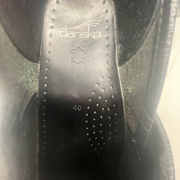 Dansko Tooled Black Heritage Clogs - Picture 10 of 10